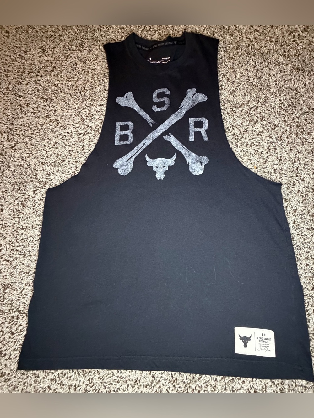 Under Armour Project Rock Blood Sweat Respect Muscle Tank – Men’s Medium